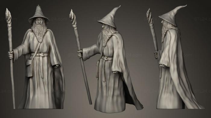 Statues of famous people (Gandalf, STKC_0032) 3D models for cnc